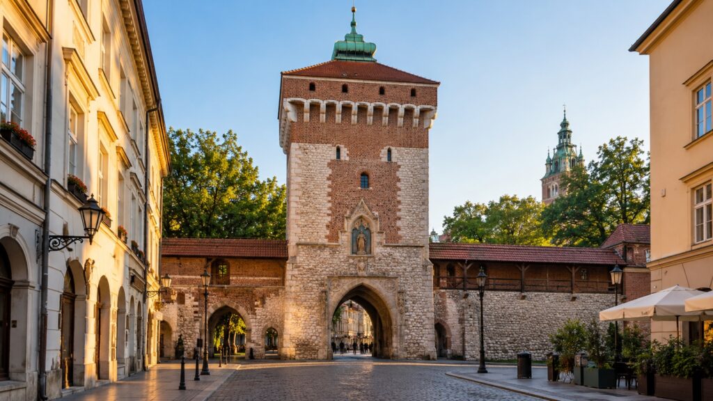 Brama Floriańska i ulica Floriańska