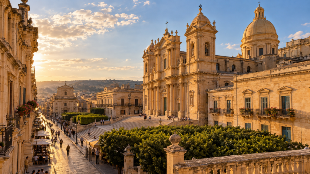 Noto – katedra i Corso Vittorio Emanuele