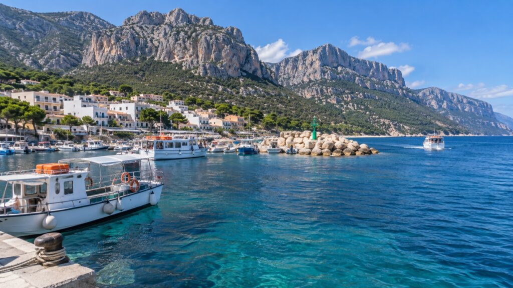 Port w Cala Gonone