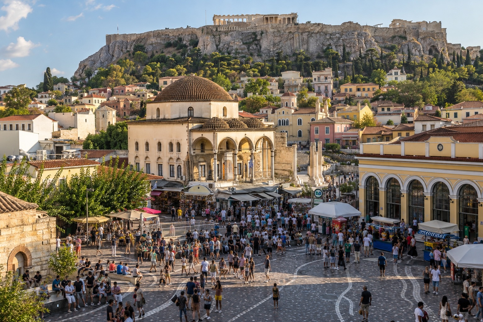 Monastiraki Square i pchli targ
