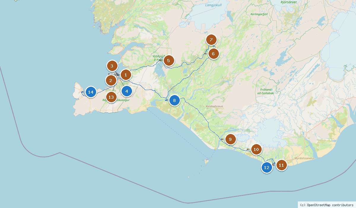 Mapa trasy planu podróży