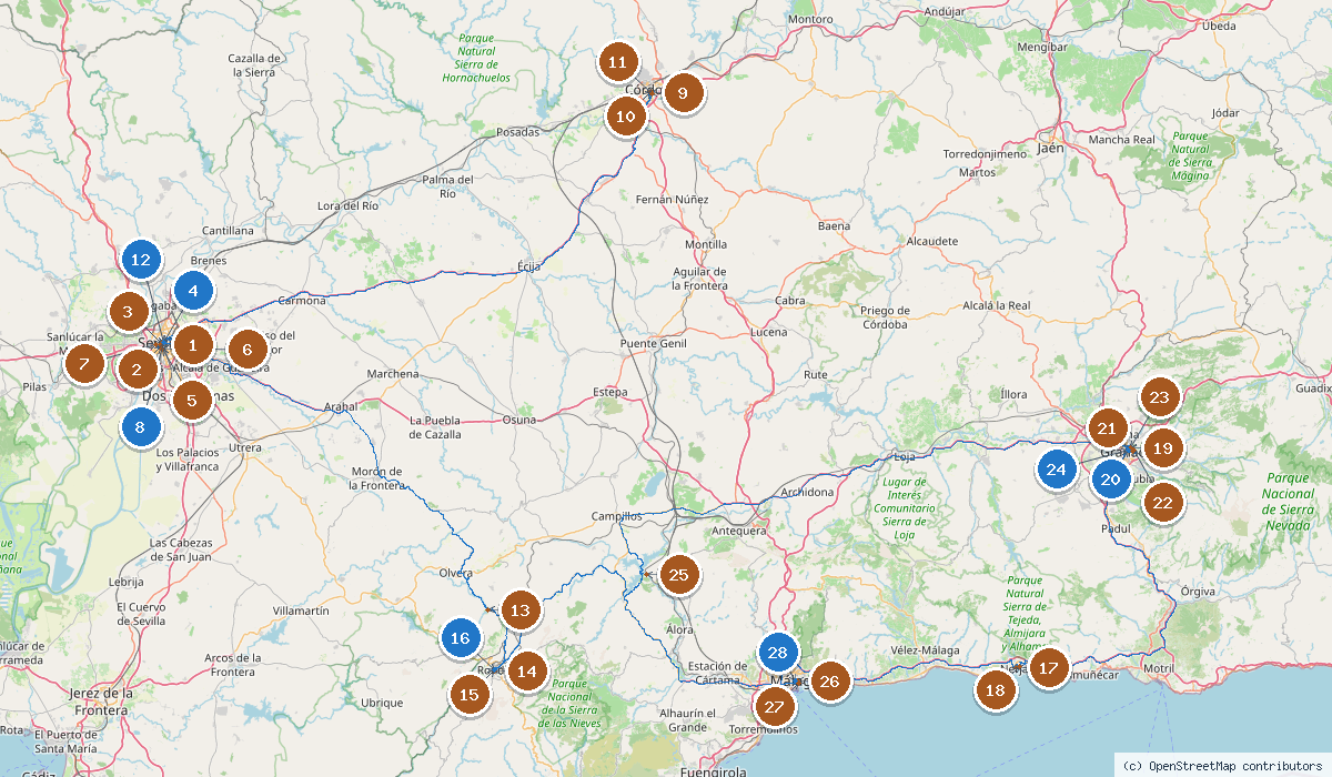 Mapa trasy planu podróży