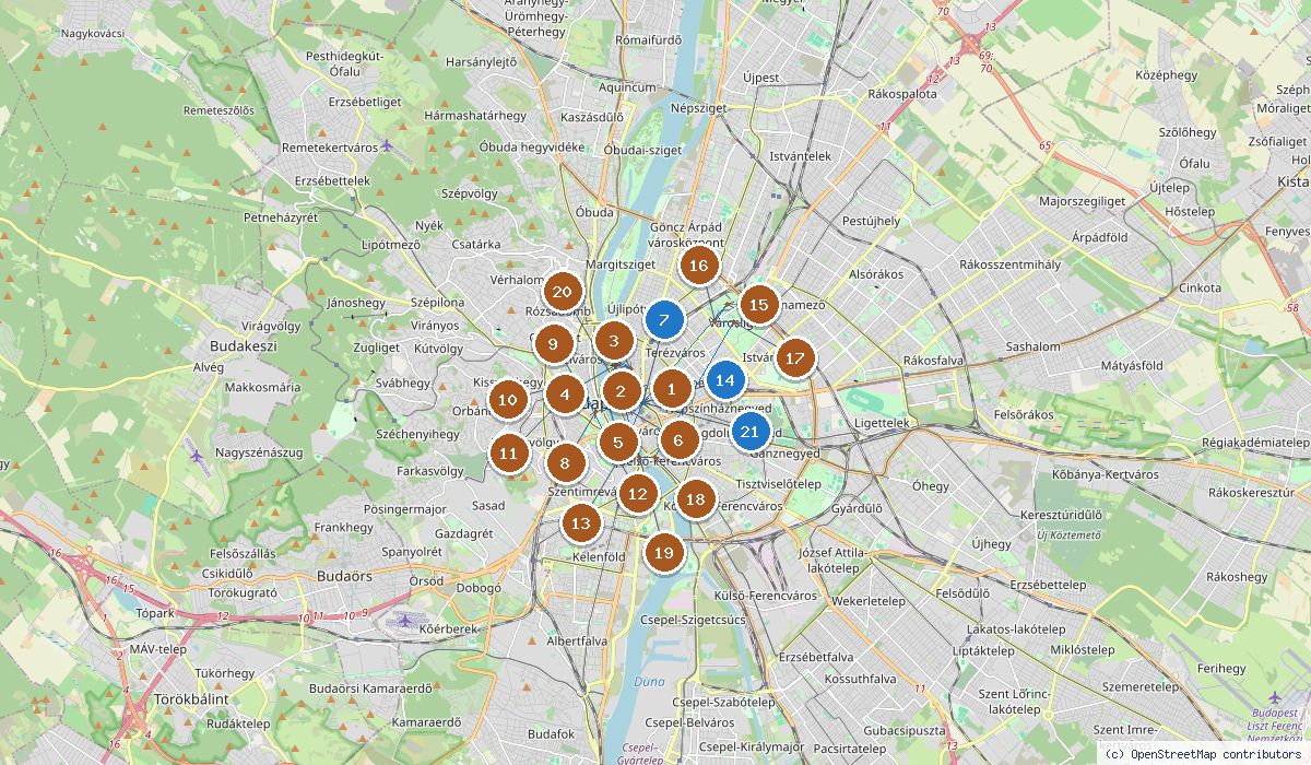 Mapa trasy planu podróży