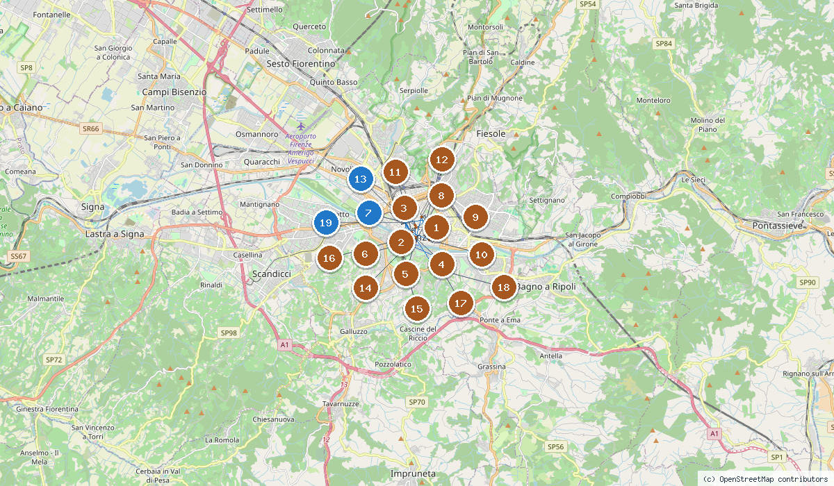 Mapa trasy planu podróży